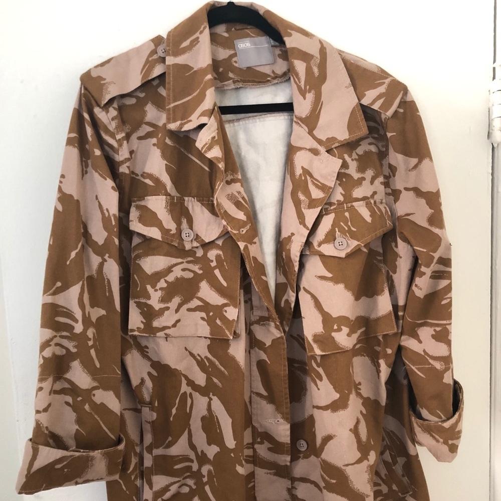 Funky floral camo utility jacket